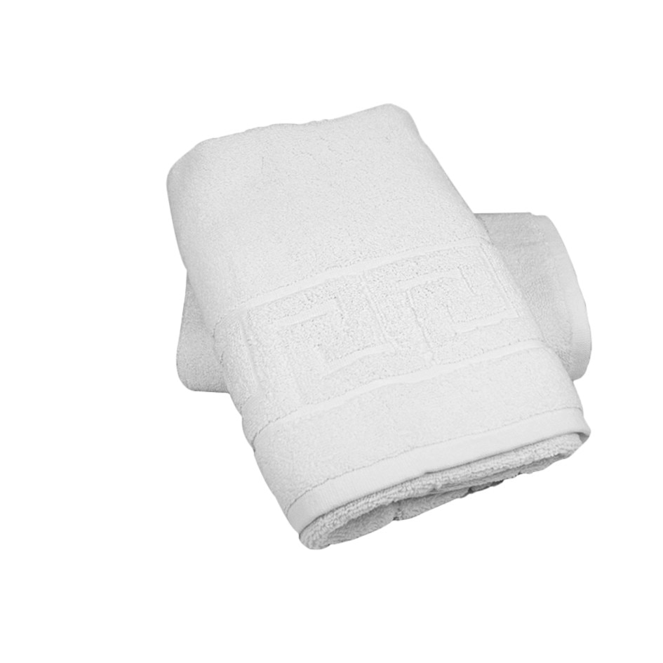 Prosop de baie 50x90 cm, 100% bumbac, alb, 500gr/mp Greek Gecor