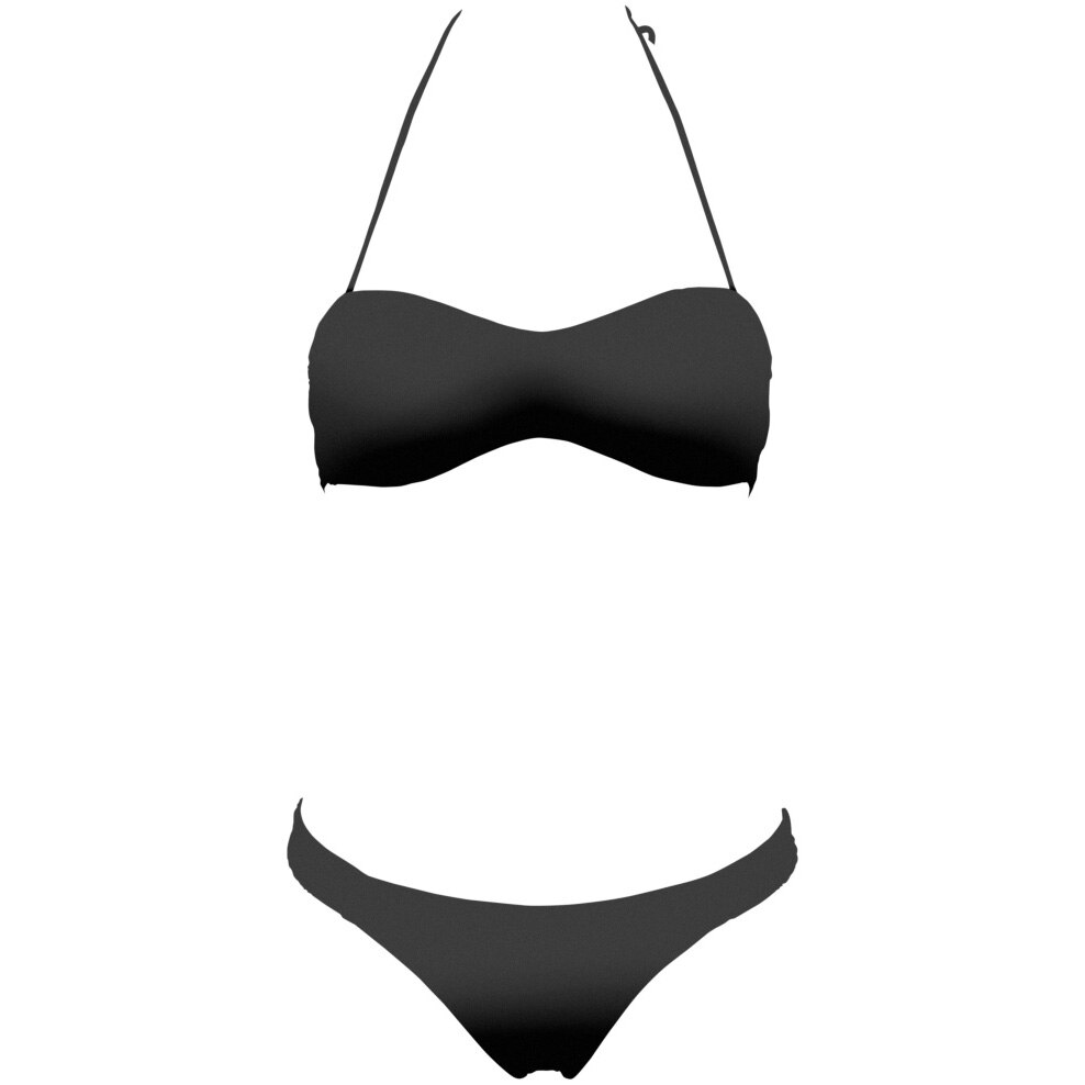 Costum de baie pentru femei Two Pieces Arena Allover Bandeau, 42, Black