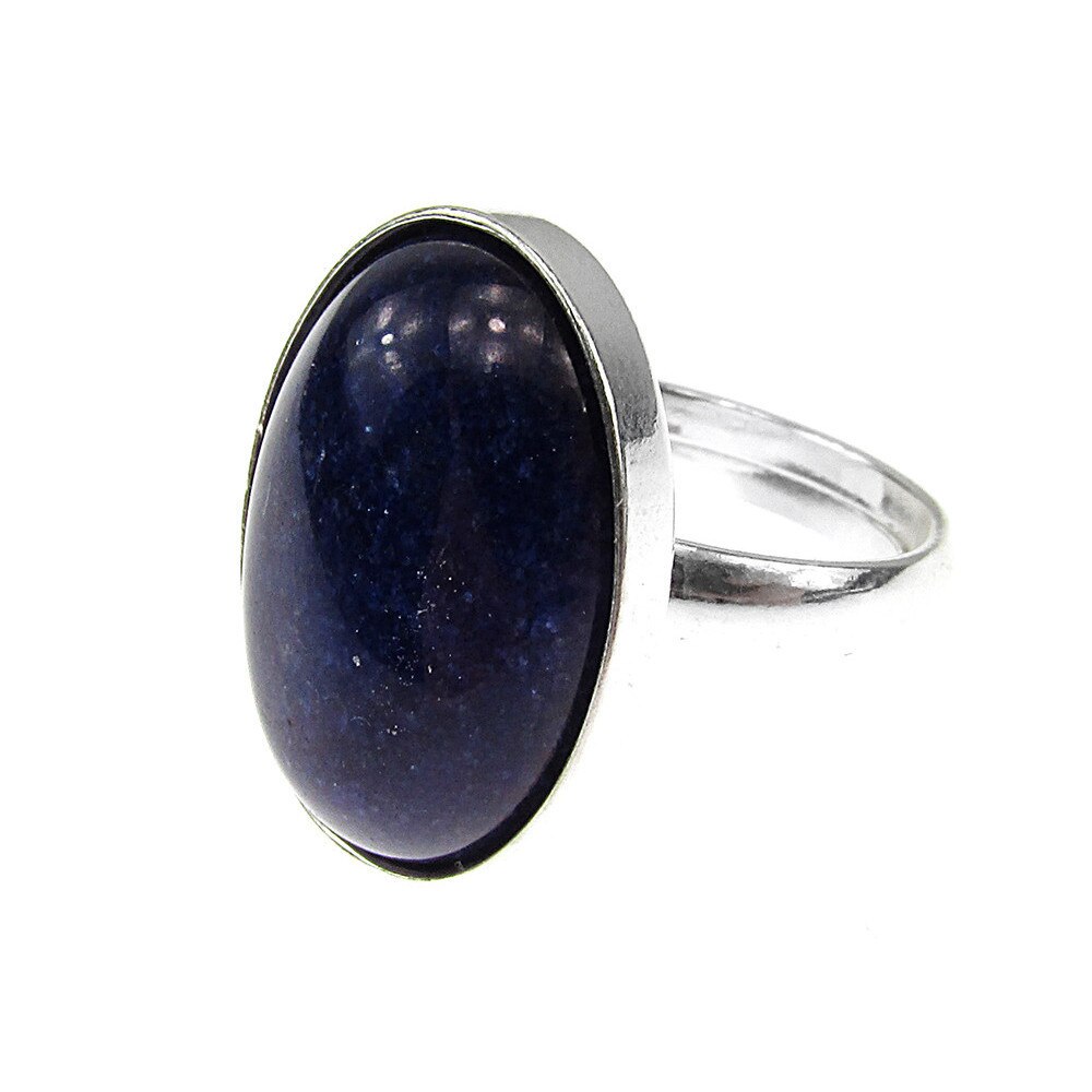 Inel argint reglabil cu lapis lazuli natural 18x13 MM