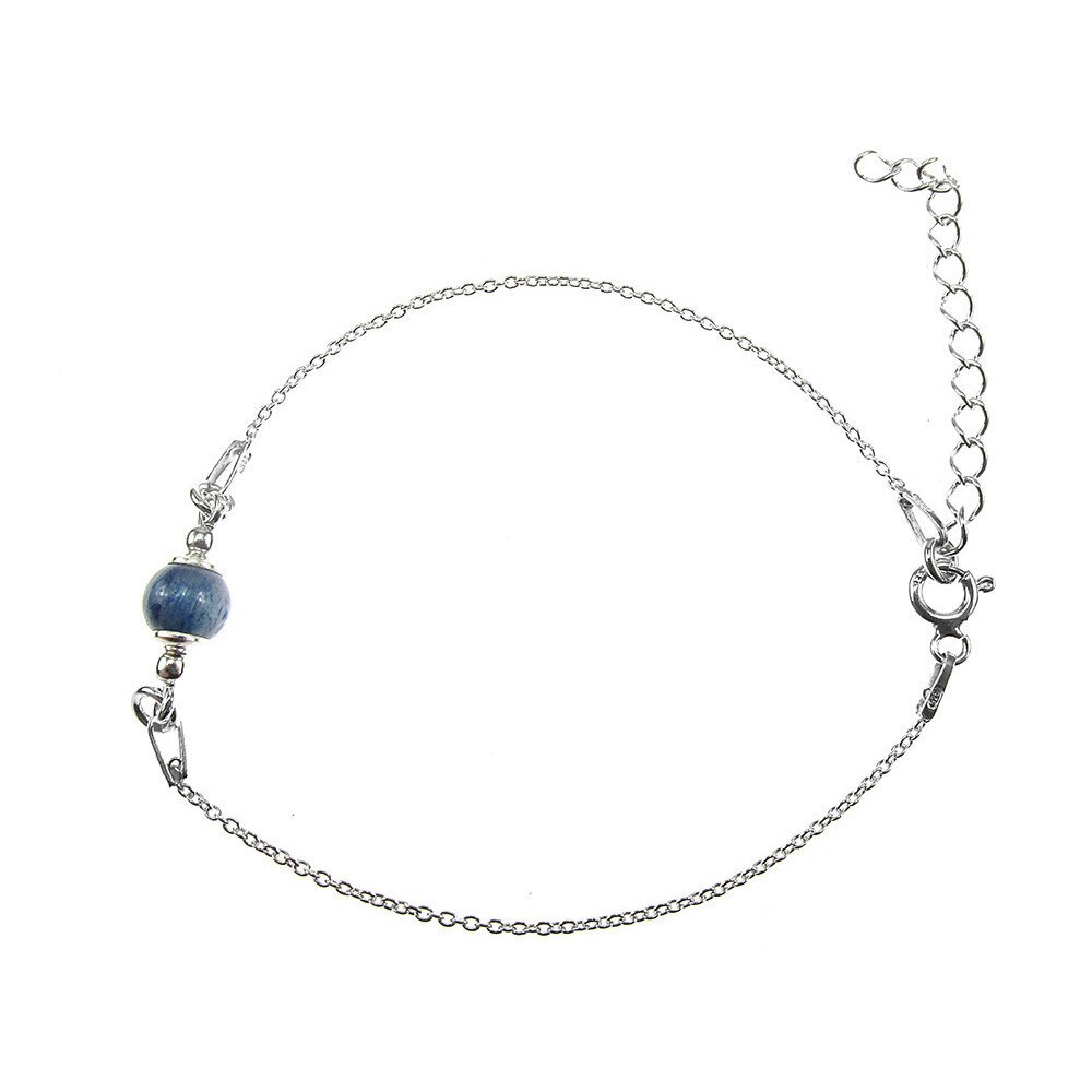 Bratara argint cu Kianit natural 6 MM