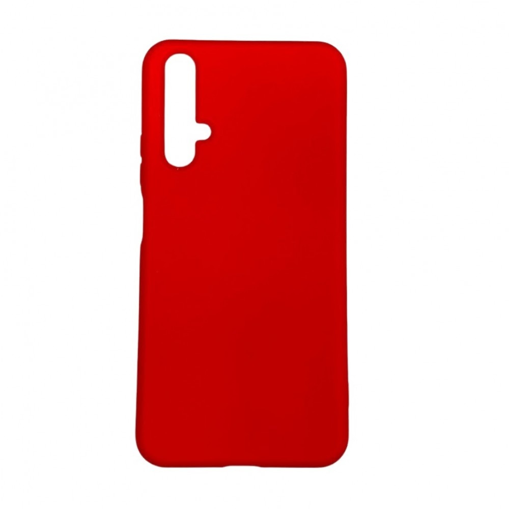 Husa protectie compatibila cu Huawei Nova 5T Liquid Silicone Case Rosu