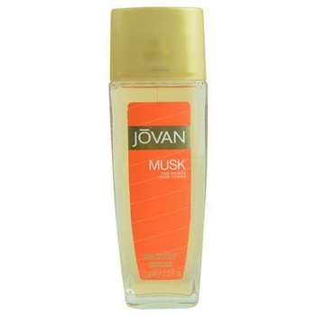 Spray de corp Jovan , Subliniaza senzualitatea, Pentru femei, Parfum floral, 75 ml Spray de corp Jovan , Subliniaza senzualitatea, Pentru femei, Parfum floral, 75 ml