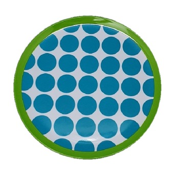Farfurie Gemma intinsa 23 cm 1STX, buline albastre Farfurie Gemma intinsa 23 cm 1STX, buline albastre