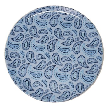 Farfurie Gemma intinsa 23 cm 9STX, model paisley albastru Farfurie Gemma intinsa 23 cm 9STX, model paisley albastru