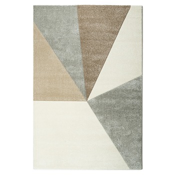 Covor sintetic Soho 5937-1-15011, 200 x 300 cm, maro/gri, geometric Covor sintetic Soho 5937-1-15011, 200 x 300 cm, maro/gri, geometric