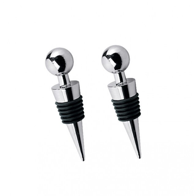 Set 2x Dop inox pentru vin, cu lamele