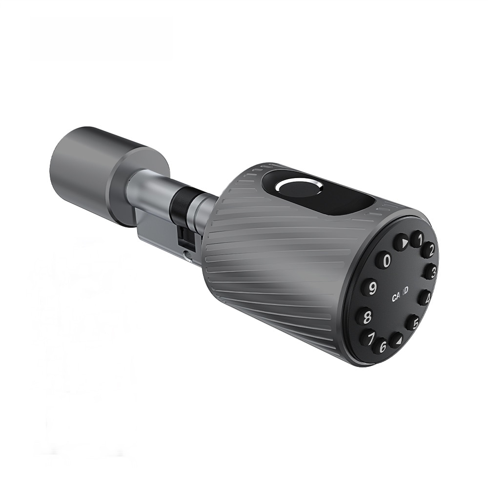 Cilindru Ajustabil, Incuietoare Inteligenta, AMA C10 Smart, Butuc 60 mm initial, Negru, Bluetooth, Wifi, amprenta, aplicatie iOS, Android, cod numeric, minicard, cheie depanare