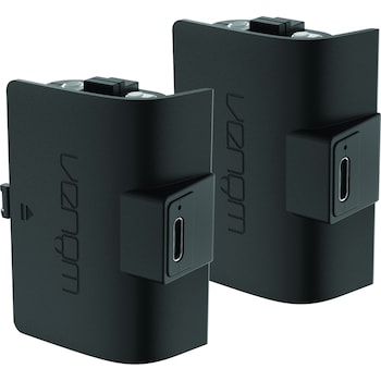 Set 2 baterii Xbox Series S & X+ Cablu de incarcare, Venom VS2883, 1100mAh, negru