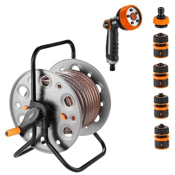 Set tambur cu furtun gradina, 20 m, 1/2 Set tambur cu furtun gradina, 20 m, 1/2