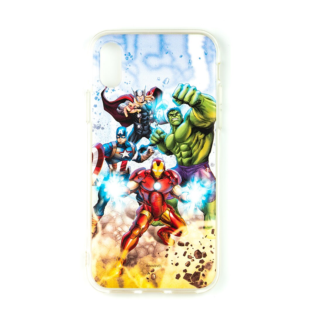 Husa de telefon, Marvel, compatibil cu iPhone X / XS, model Avengers 003, TPU, multicolor