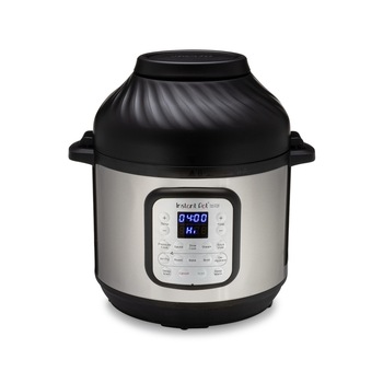 Multicooker si friteuza cu aer cald, 2 in 1, Instant Pot Duo Crisp 8, 1500W, 11 programe presetate, Capacitate 7.6 litri, Capac detasabil, Inox/Negru Multicooker si friteuza cu aer cald, 2 in 1, Instant Pot Duo Crisp 8, 1500W, 11 programe presetate, Capacitate 7.6 litri, Capac detasabil, Inox/Negru