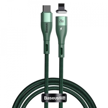Cablu magnetic Baseus Zinc USB Type C - Lightning Power Delivery 20 W 1 m green (CATLXC-01) Cablu magnetic Baseus Zinc USB Type C - Lightning Power Delivery 20 W 1 m green (CATLXC-01)