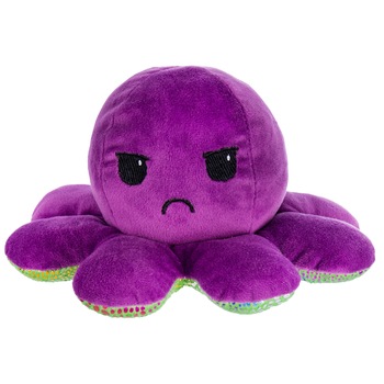 Jucarie de plus caracatita, reversibila, 20 cm, violet Jucarie de plus caracatita, reversibila, 20 cm, violet