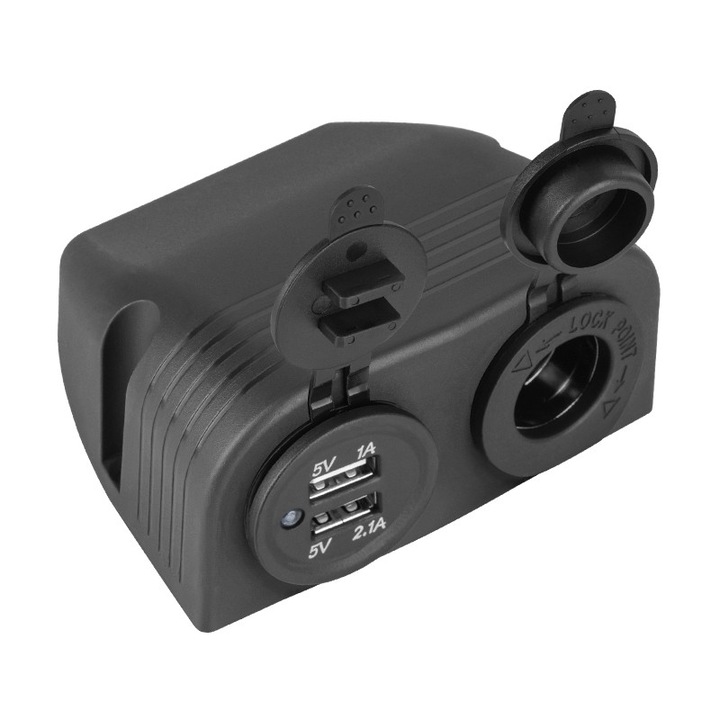 Peiying autós csatlakozó, 2x USB, 3100 ma