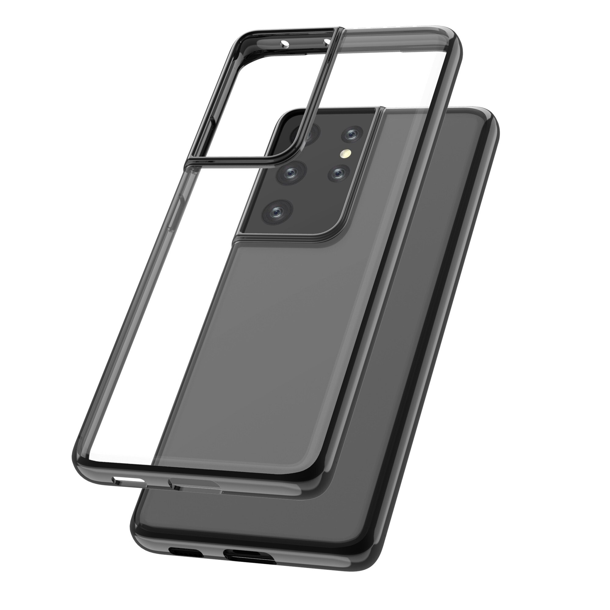 Capac Protectie Spate Cellara Colectia Electro Pentru Samsung Galaxy S21 Ultra - Negru