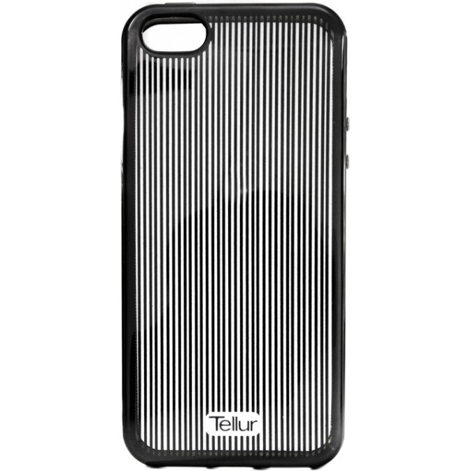 Husa de protectie Tellur Cover Silicon pentru iPhone 6/6s, Vertical Stripes, Negru