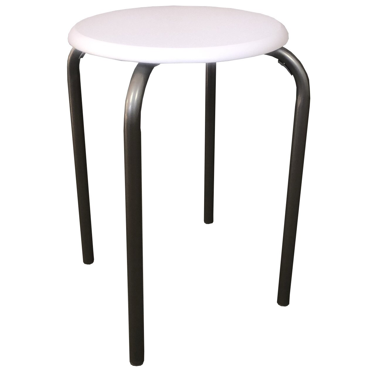 Taburet fix Mambo, alb, Unic Spot RO, 30x30x45 cm