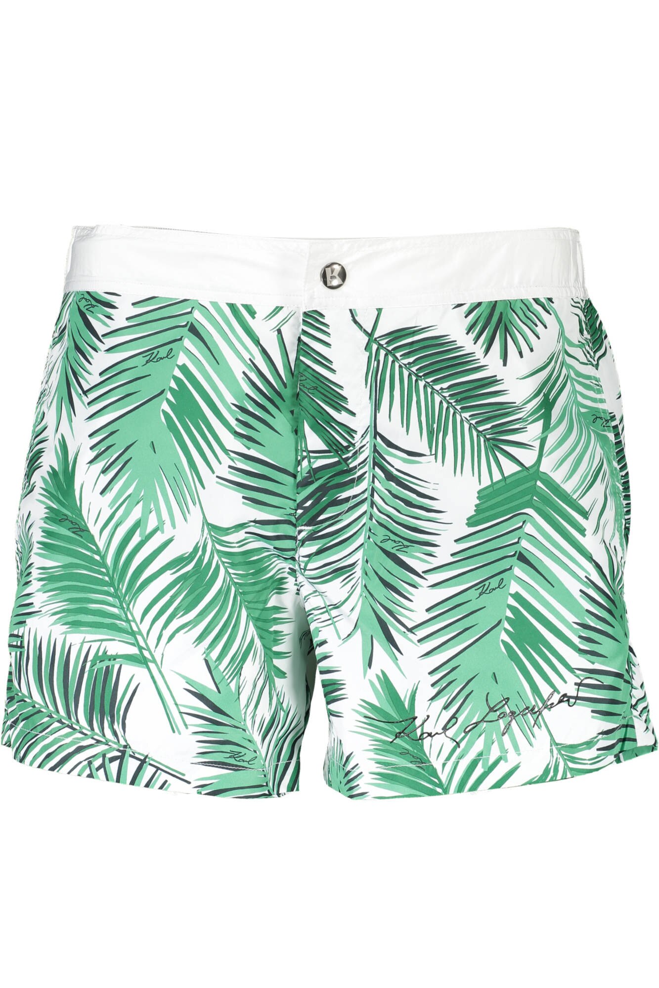 Short baie, Karl Lagerfeld ,alb cu verde, Alb
