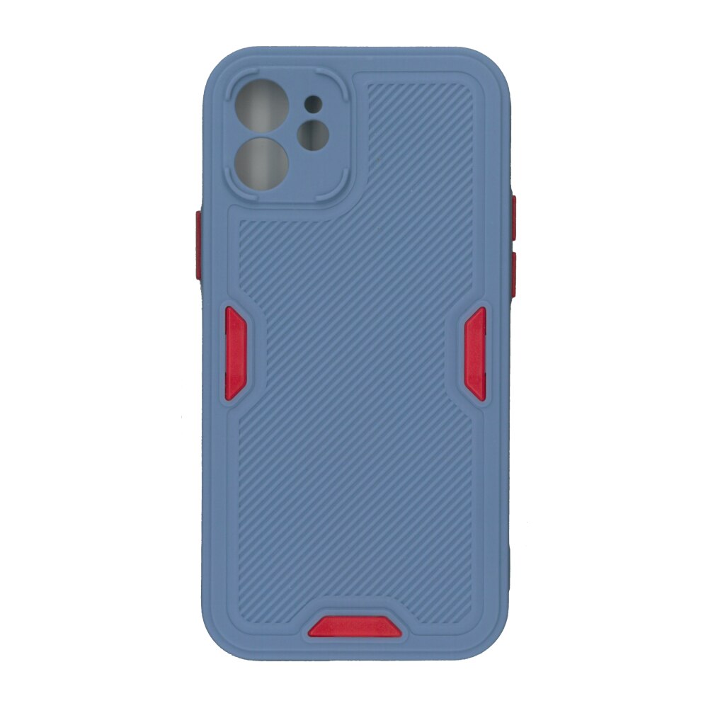 Bumper din silicon mat, bleu, pentru iPhone 12 (6.1)