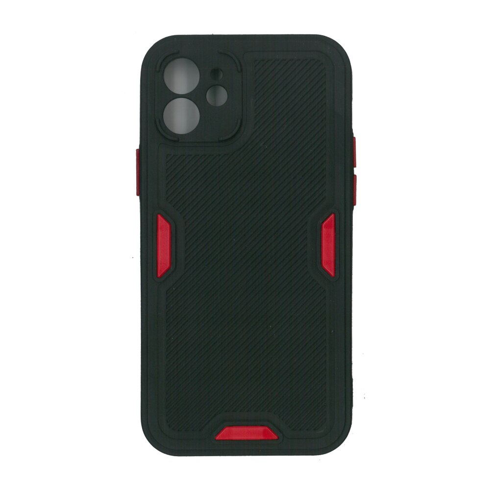 Bumper din silicon mat, negru, pentru iPhone 12 (6.1)