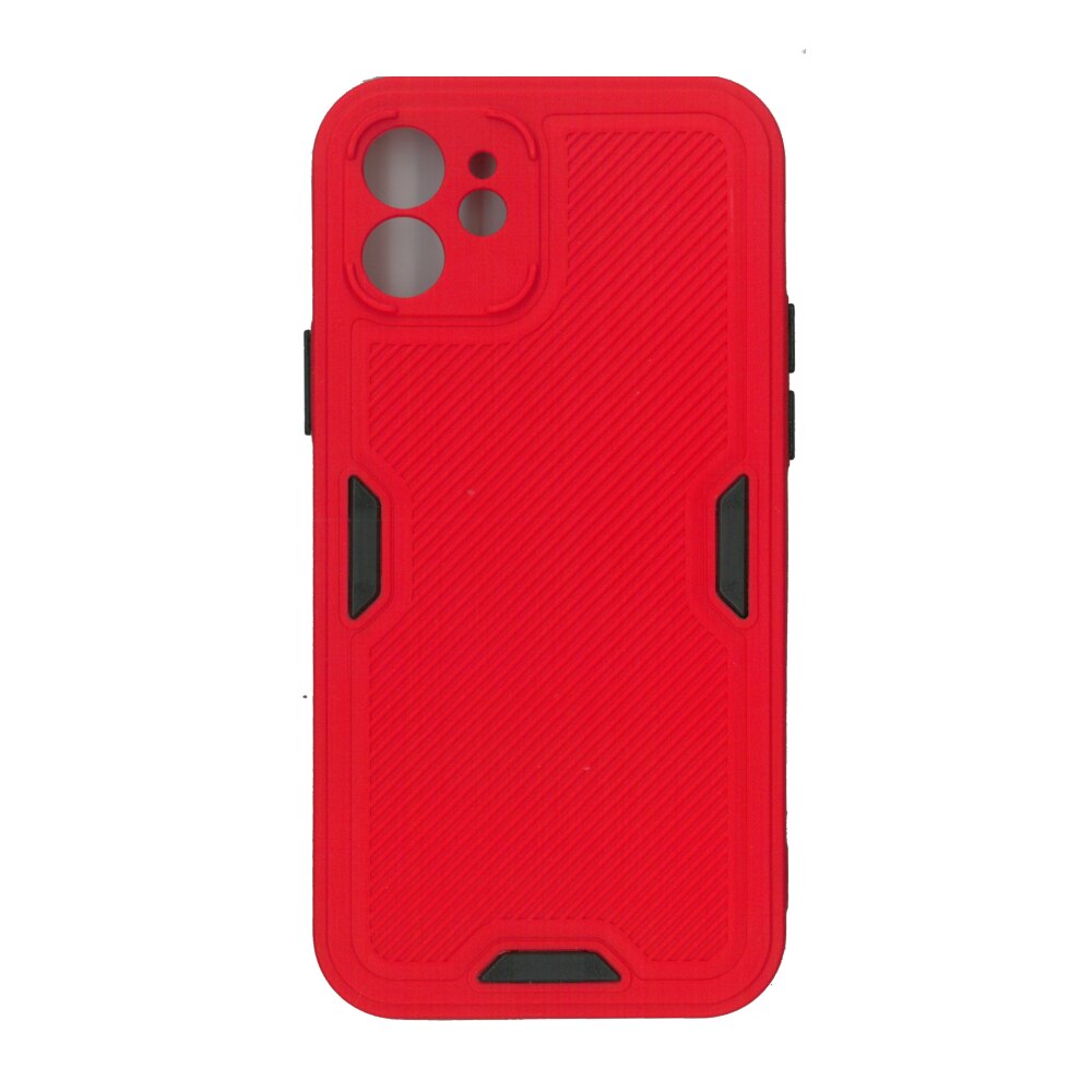 Bumper din silicon mat, rosu, pentru iPhone 12 (6.1)