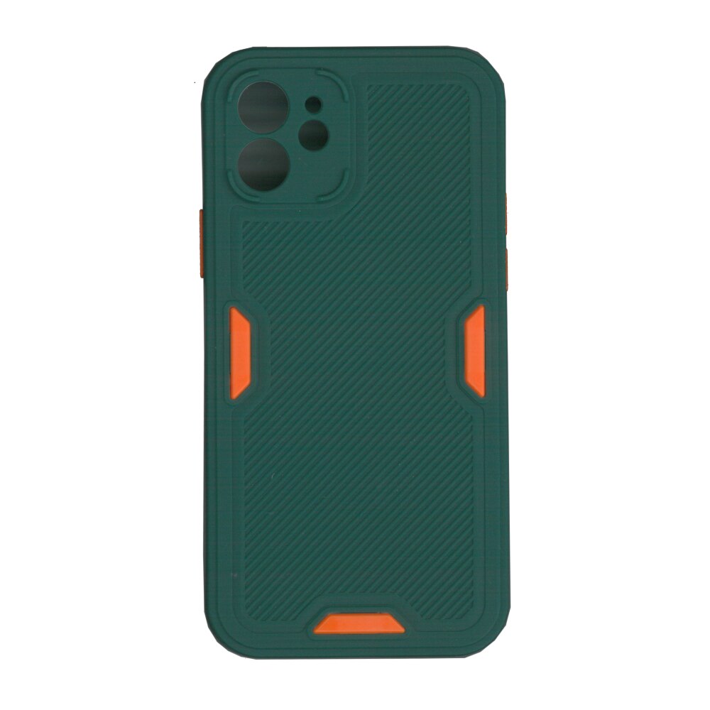 Bumper din silicon mat, verde, pentru iPhone 12 (6.1)