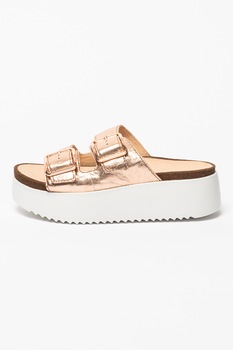 Clarks, Papuci de piele Botanic Slide, auriu rose, 39 Clarks, Papuci de piele Botanic Slide, auriu rose, 39