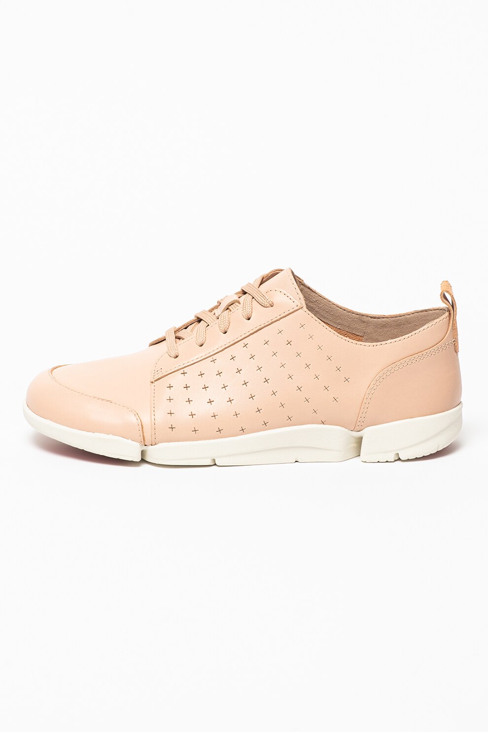 Clarks, Pantofi casual de piele TriAmelia Edge, Piersica