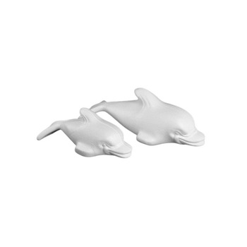 Forma polistiren, delfin, 6x17cm, alb, Meyco Forma polistiren, delfin, 6x17cm, alb, Meyco