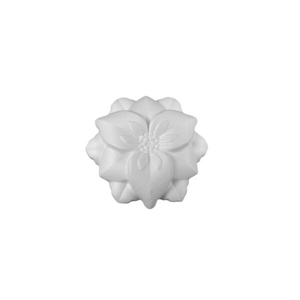 Forma polistiren, floare Craciunita, Ø 13.5cm, alb, Meyco