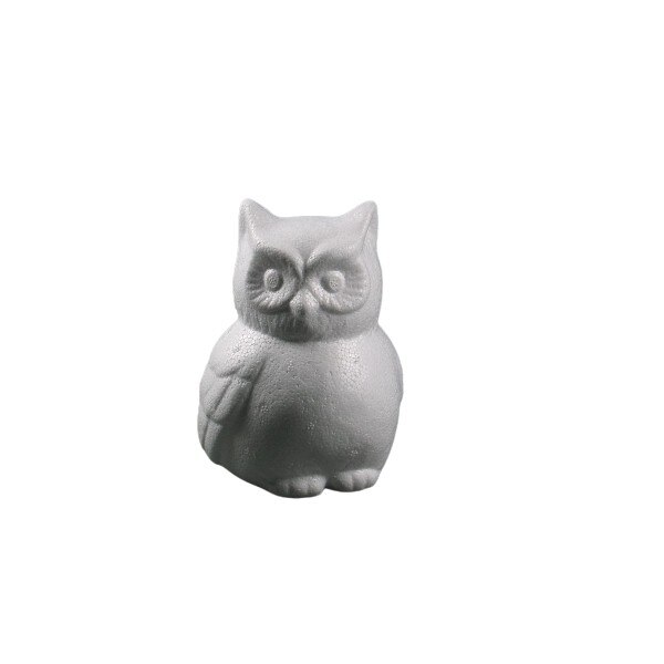 Forma polistiren, bufnita, 13cm (H), alb, Meyco