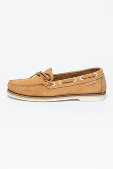 Marc O'Polo, Pantofi loafer din piele nabuc cu cusaturi contrastante, Maro camel Marc O'Polo, Pantofi loafer din piele nabuc cu cusaturi contrastante, Maro camel