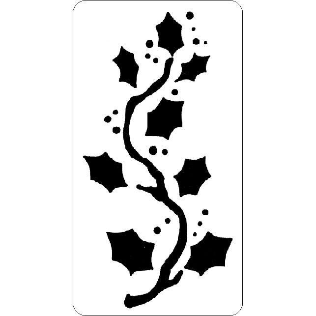 Sablon embossing (embosare/bombare), ramura, 3.9x7.5cm, alama, Meyco