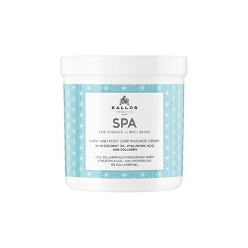 Crema de masaj cu ulei de cocos, acid hialuronic si collagen Kallos Spa, 500 ml Crema de masaj cu ulei de cocos, acid hialuronic si collagen Kallos Spa, 500 ml