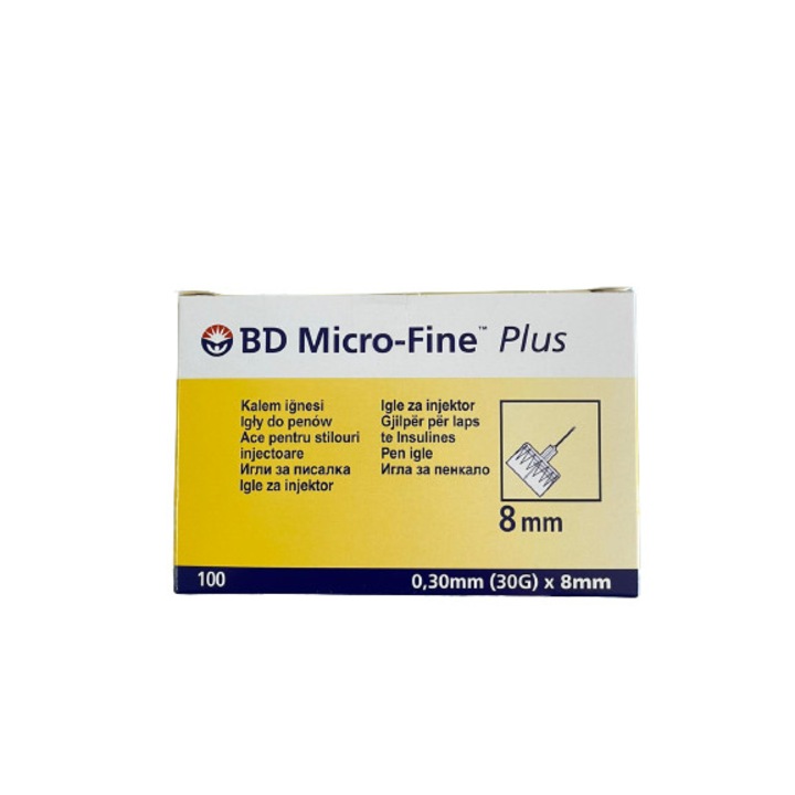 BD Simplist Micro-Fine Plus Inzulin Ujjbegyszúró tű, 0,30 mm, 30G x 8 mm