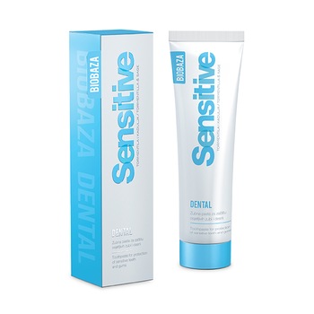 Pasta de dinti Biobaza, Sensitive naturala cu salvie pentru dantura sensibila, 100 ml Pasta de dinti Biobaza, Sensitive naturala cu salvie pentru dantura sensibila, 100 ml