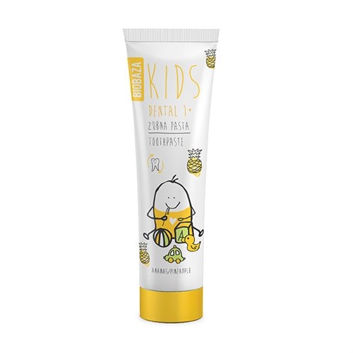 Pasta de dinti Biobaza, naturala pentru copii 1+ cu aroma de ananas, 75 ml