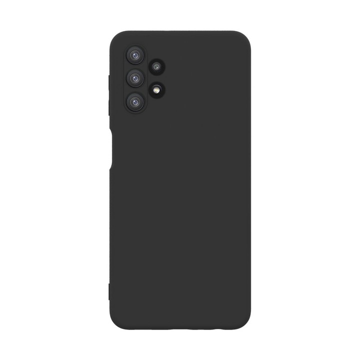 Husa slim compatibila cu Samsung Galaxy A32 5G, silicon Negru, cu interior de catifea, PlanetPhone