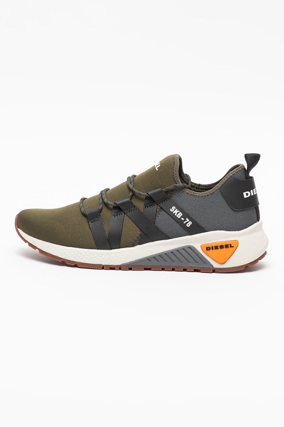 Diesel, Pantofi sport slip-on din material textil S-Kb, Verde