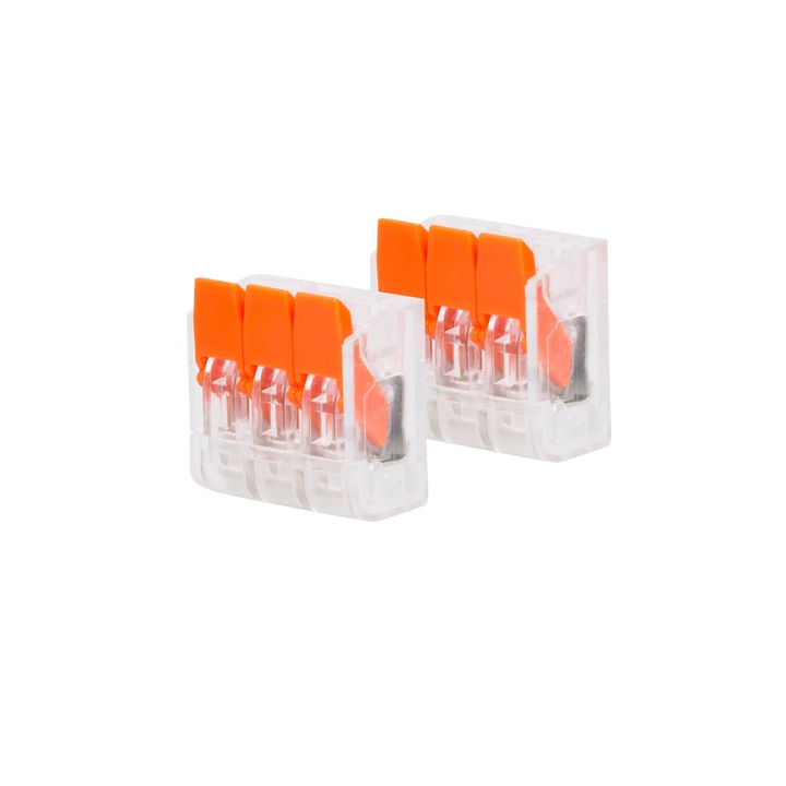 Set 10 bucati conectori doza 3 poli pentru cablu MYF/FY, Sectiune conductor 0.14-4mm