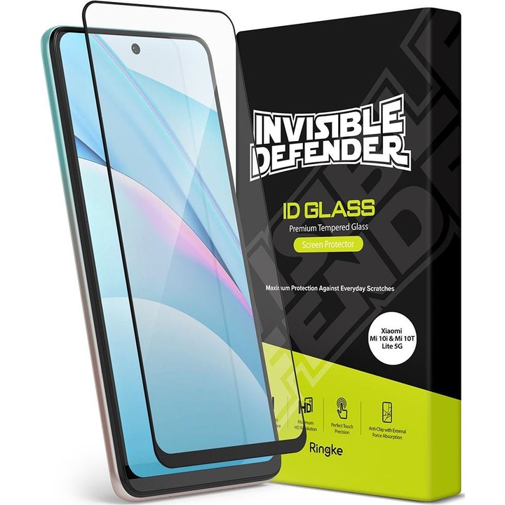 Протектор Ringke Invisible Defender ID Glass, 2.5D, 0.33mm за Xiaomi Mi 10T Lite 5G/ Mi 10i 5G (G4as039)