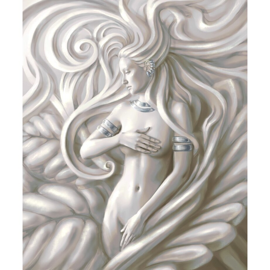 Tablou canvas Zeita, marmura, chip femeie, 45 x 45 cm