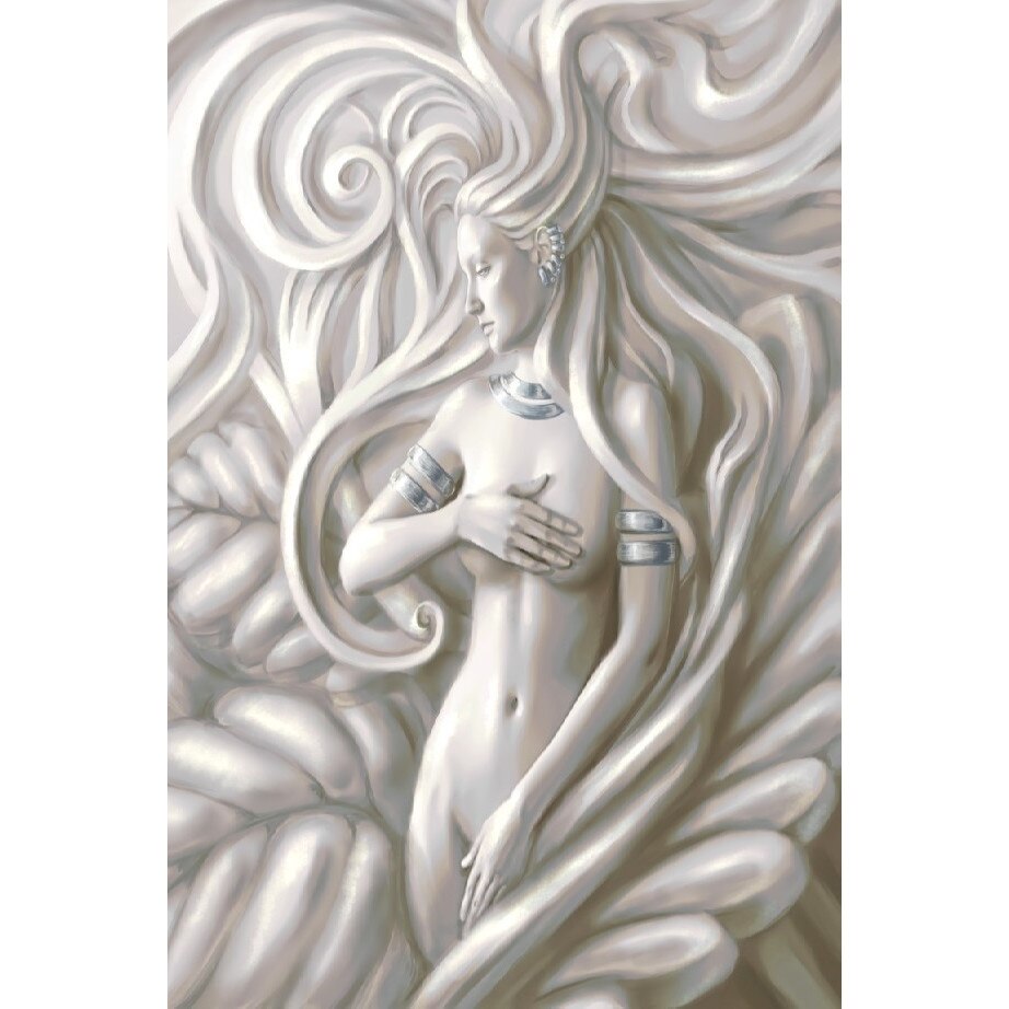 Fototapet de perete autoadeziv si lavabil Zeita, marmura, chip femeie, 135 x 225 cm