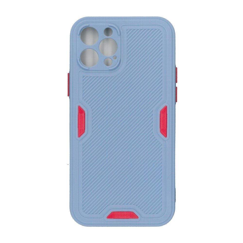 Bumper din silicon mat, bleu, pentru iPhone 12 Pro(6.1)