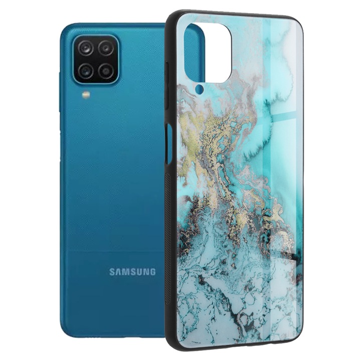 Кейс за Samsung Galaxy A12 / A12 Nacho, Techsuit Glaze Series, Blue Ocean