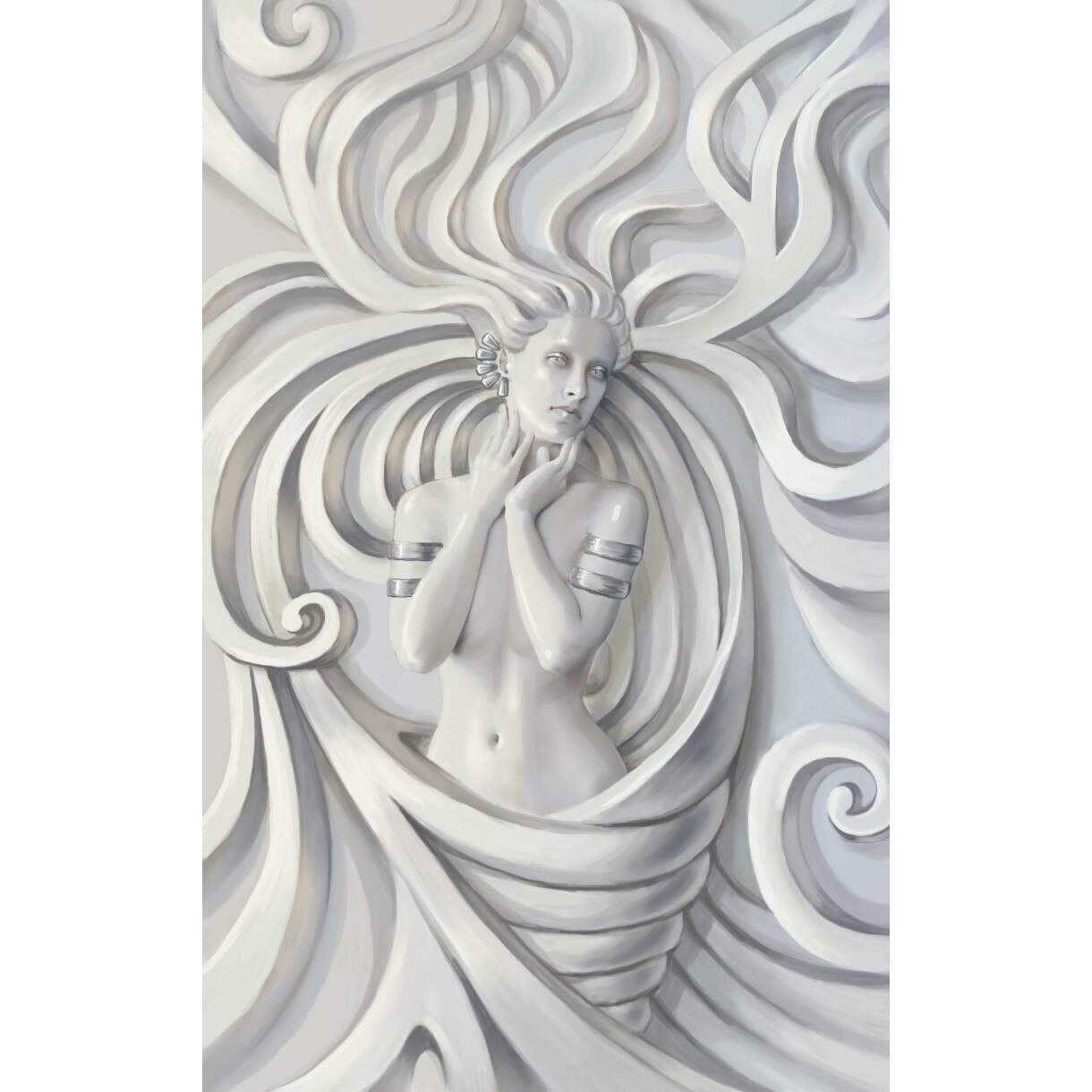 Tablou canvas Zeita, marmura, chip femeie 2, 30 x 45 cm