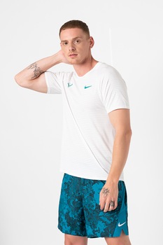 Nike - AeroReact Rafa Slam teniszpóló raglánujjakkal, Fehér/Zöld