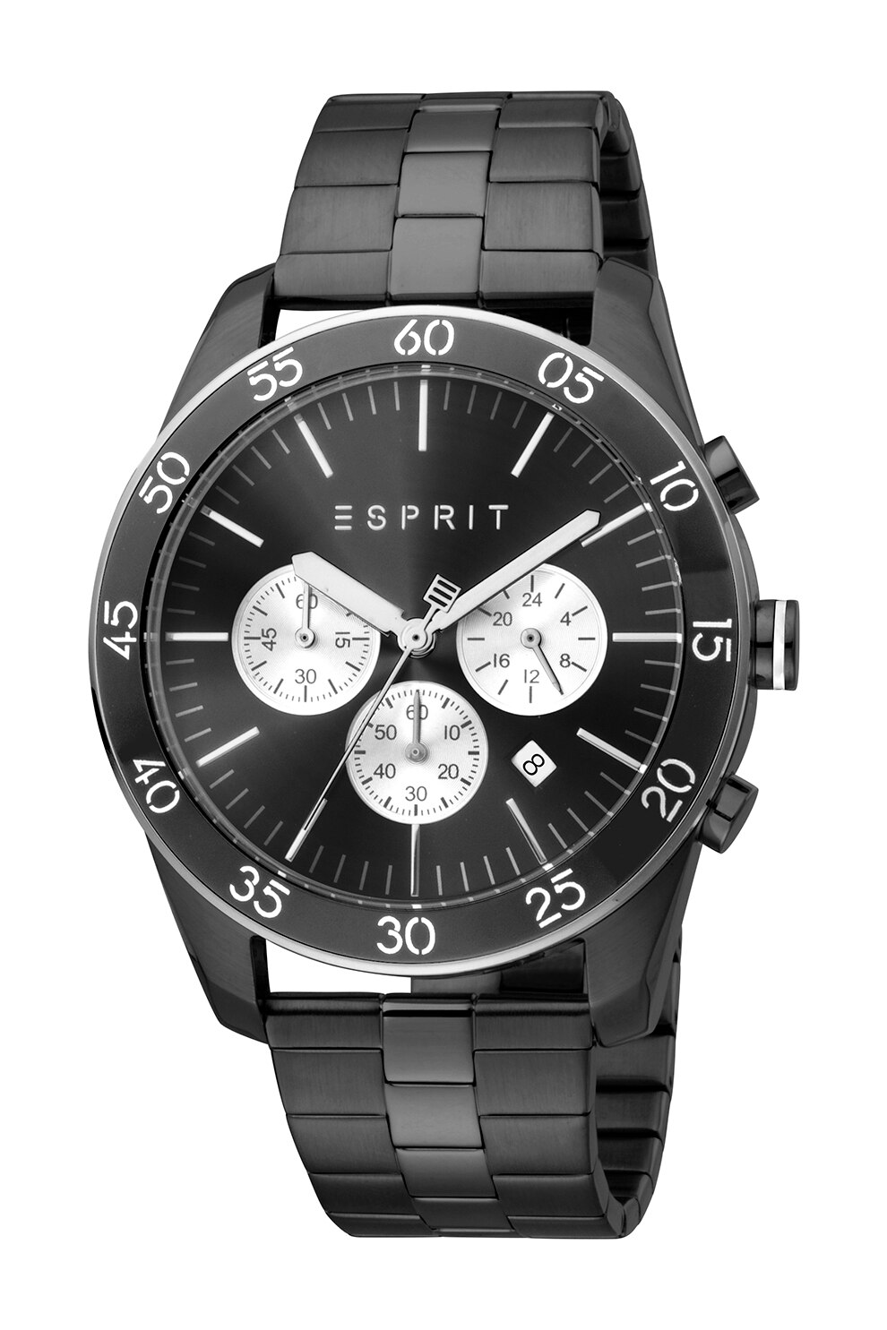 Esprit, Ceas cronograf de otel inoxidabil, Negru