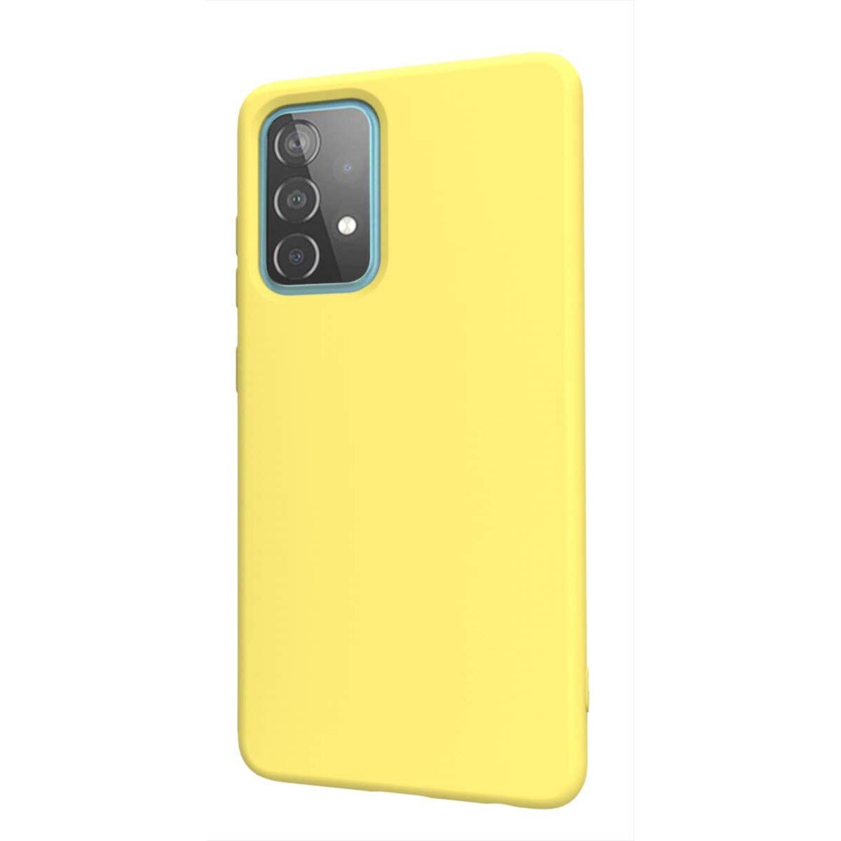 Защитен калъф за Samsung Galaxy A52 ultra slim от жълт силикон ...
