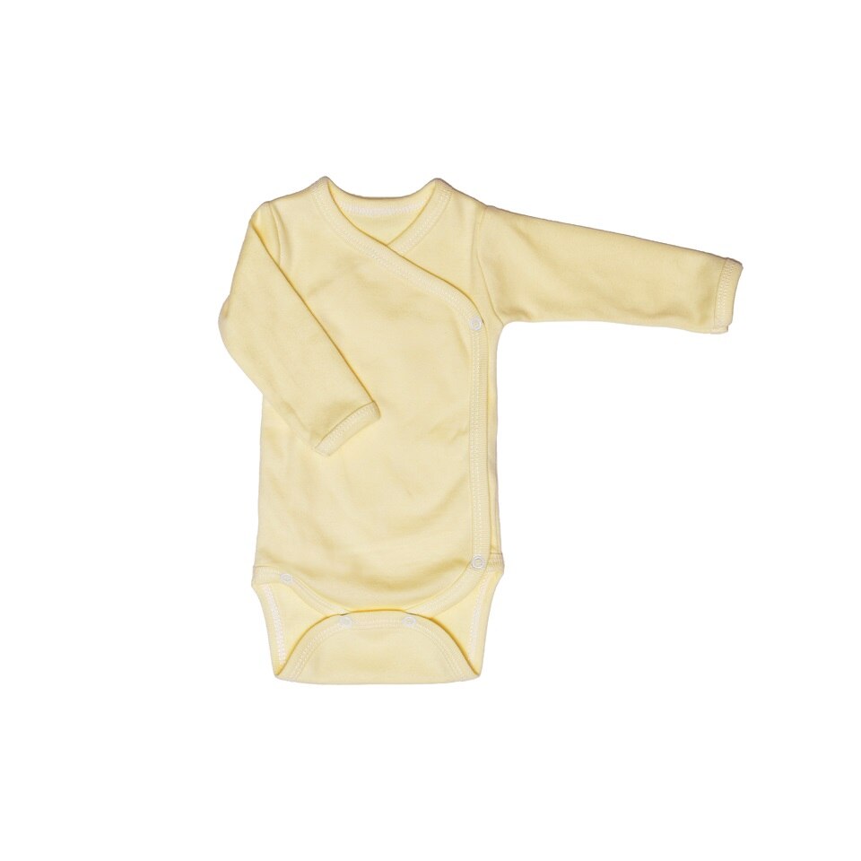 Body bebelus, rombaby, bumbac, galben, 6-9 luni, 62-68 cm
